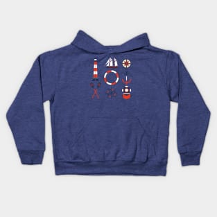 Nautical Icons Kids Hoodie